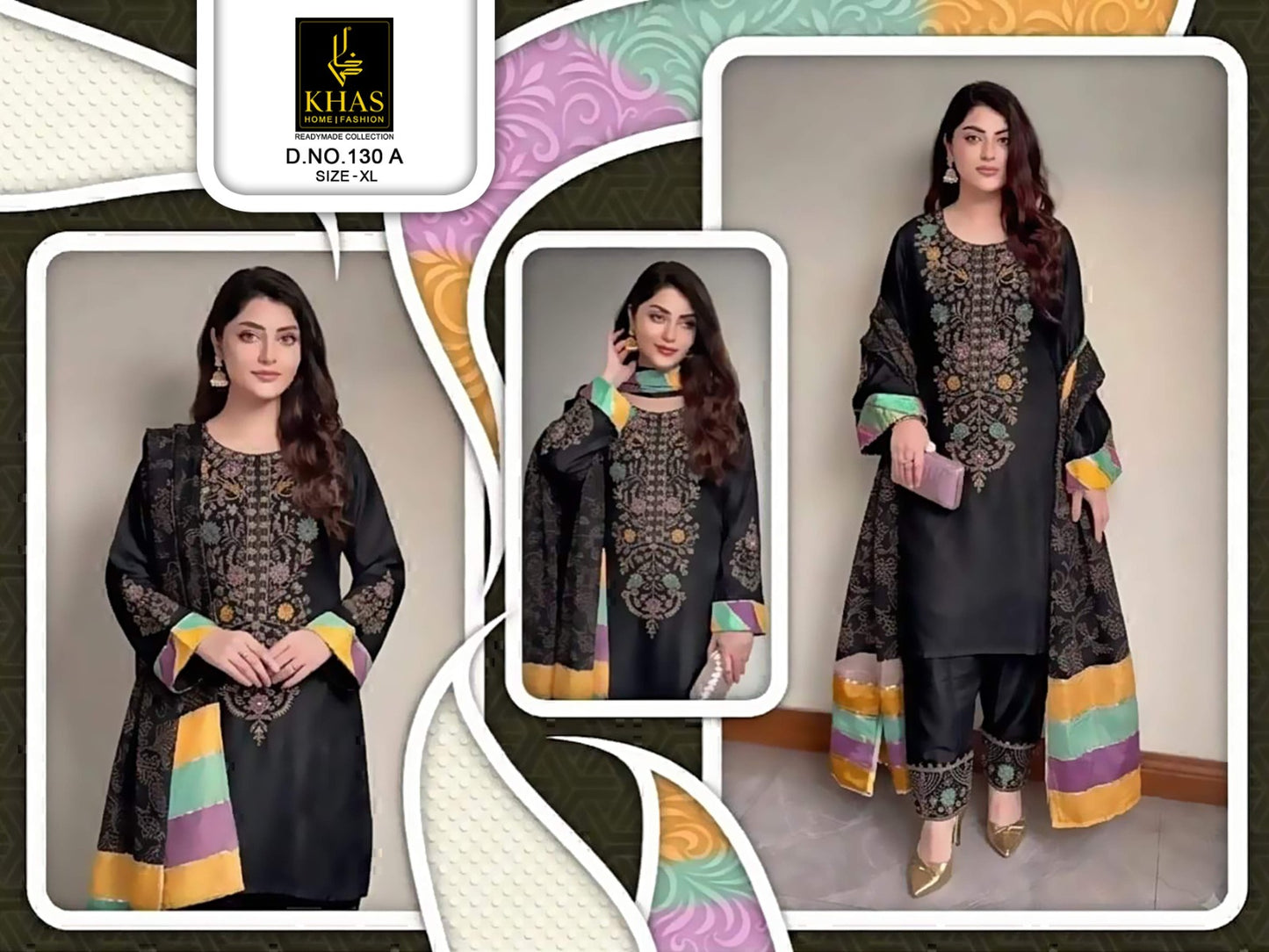 Design 130 Ab Khas Fandy Pakistani Readymade Suits Wholesale Price