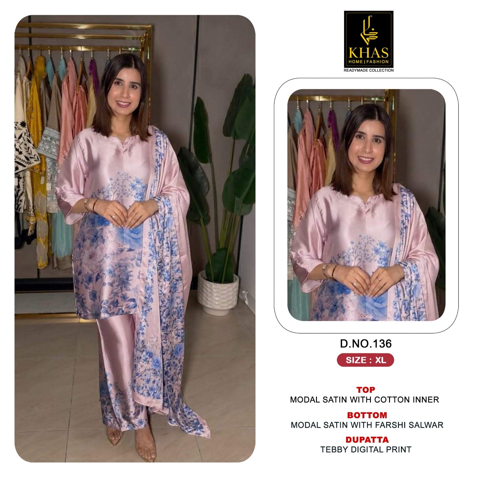 Design 130 To 139 Khas Modal Satin Pakistani Readymade Suits Wholesaler