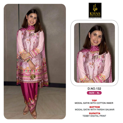 Design 130 To 139 Khas Modal Satin Pakistani Readymade Suits Wholesaler