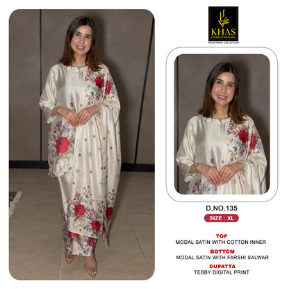 Design 130 To 139 Khas Modal Satin Pakistani Readymade Suits Wholesaler