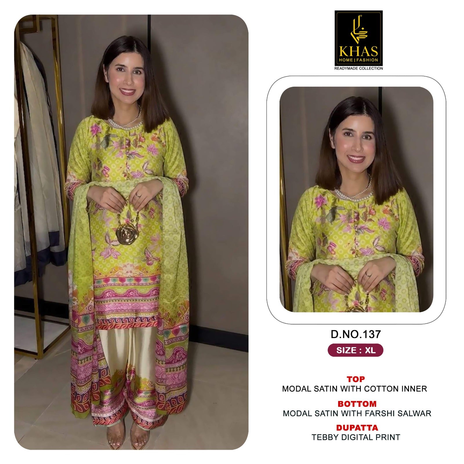 Design 130 To 139 Khas Modal Satin Pakistani Readymade Suits Wholesaler