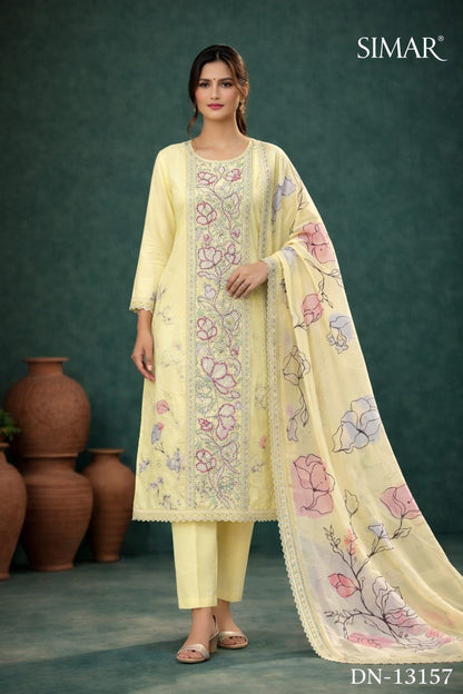 Design 13157 Simar Muslin Pant Style Suits Manufacturer Ahmedabad