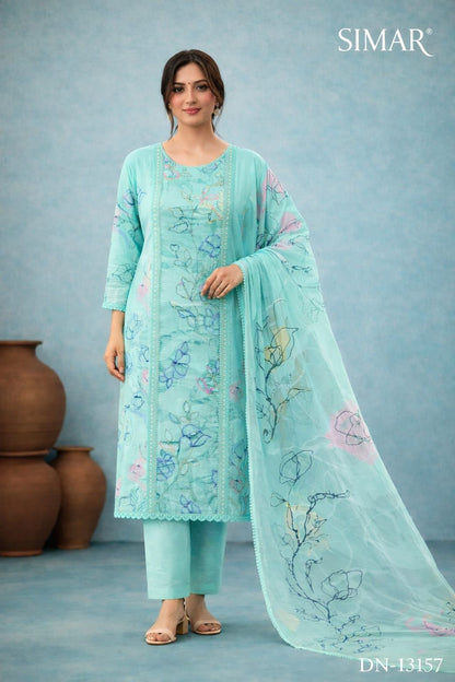 Design 13157 Simar Muslin Pant Style Suits Manufacturer Ahmedabad