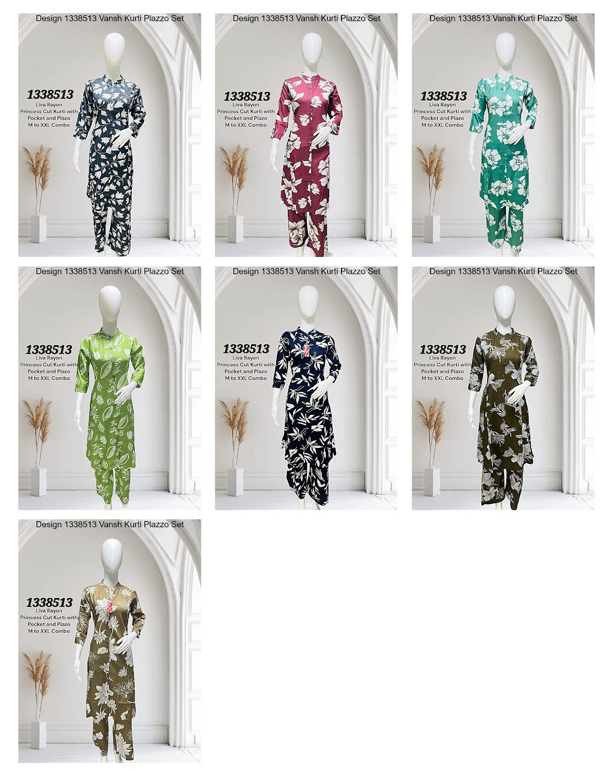Design 1338513 Vansh Liva Rayon Kurti Plazzo Set Manufacturer Ahmedabad