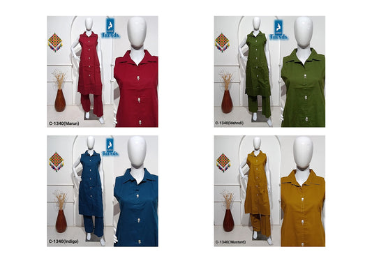 Design 1340 Kaya Cotton Kurti Bottom Set Wholesaler Ahmedabad