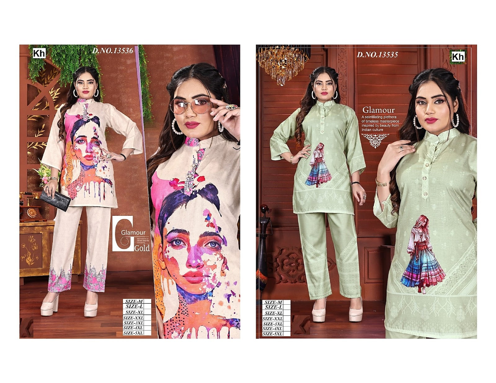 Design 13535-13536 Kh Cotton Co Ord Set Manufacturer Gujarat