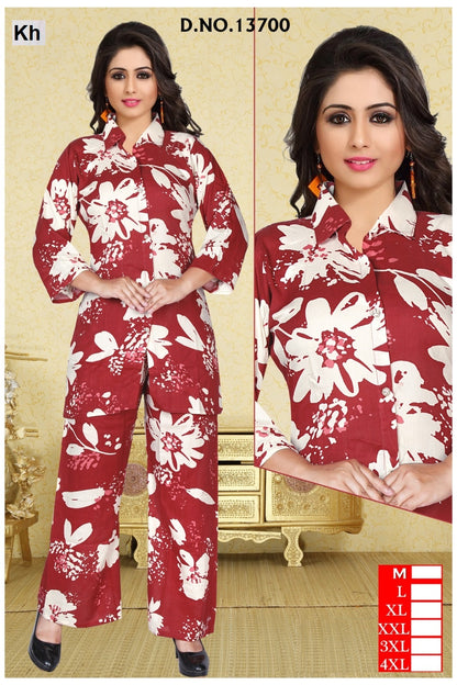 Design 13699-13701 Kh Reyon Co Ord Set Wholesaler