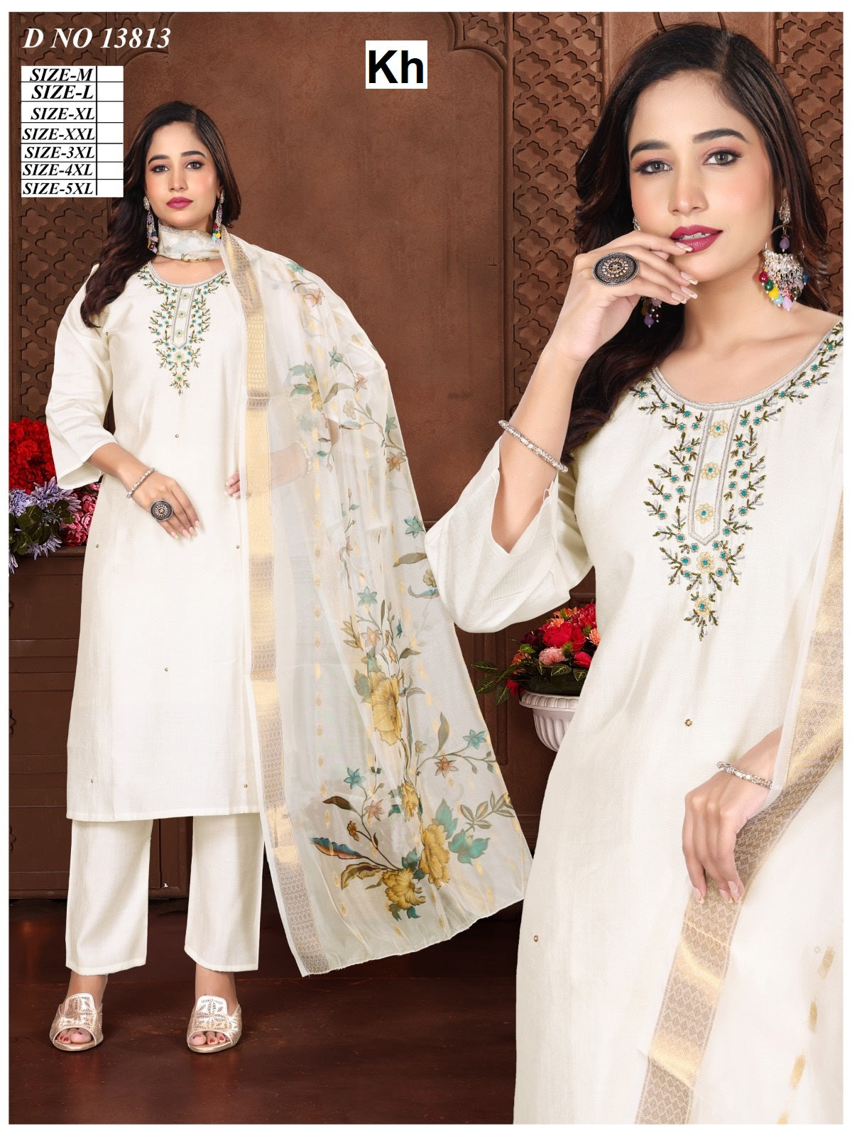 Design 13813-13815 Kh Vatican Readymade Pant Style Suits Supplier