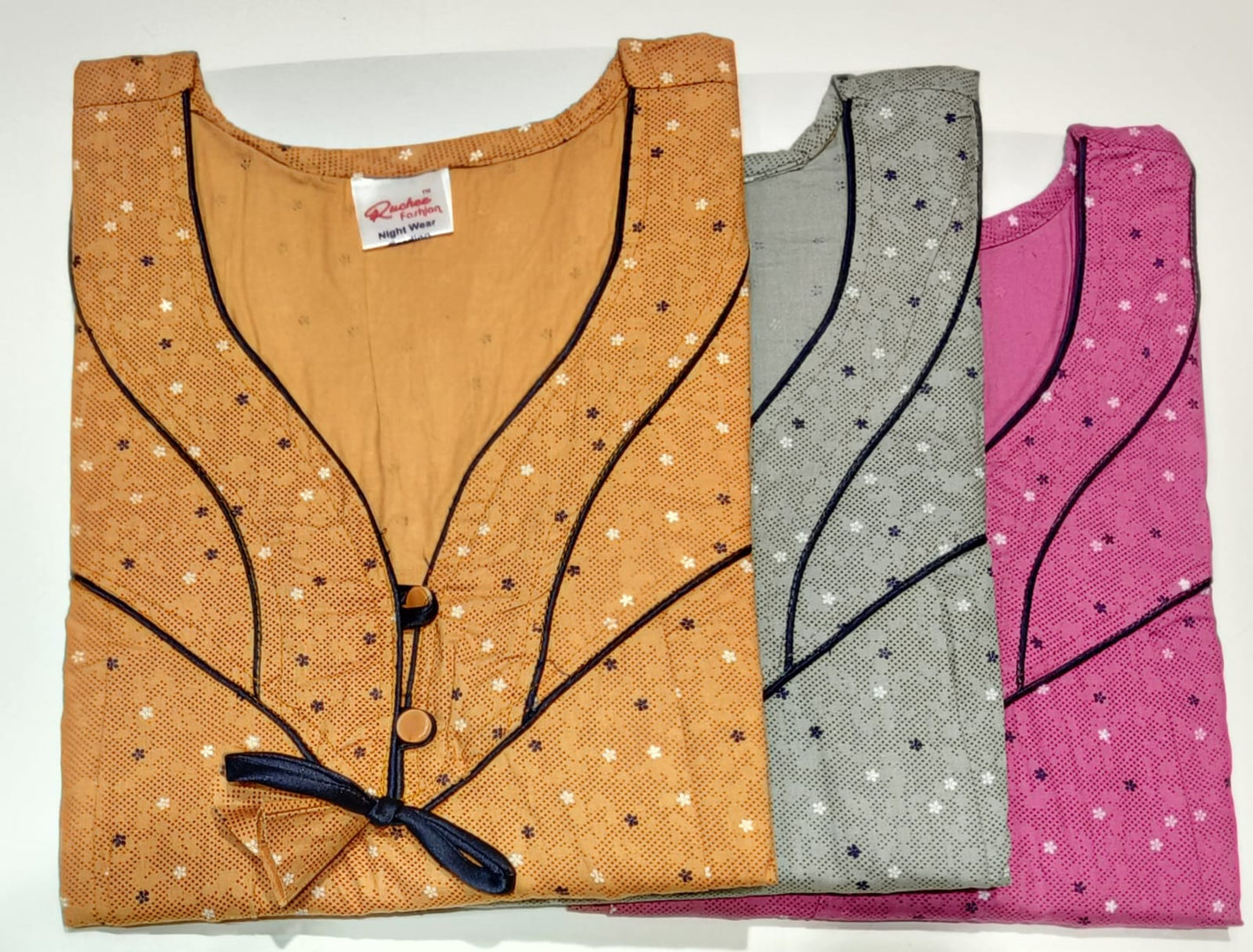 Design 1405 Ruchee Fashion Cotton Feeding Night Gown Wholesaler Ahmedabad