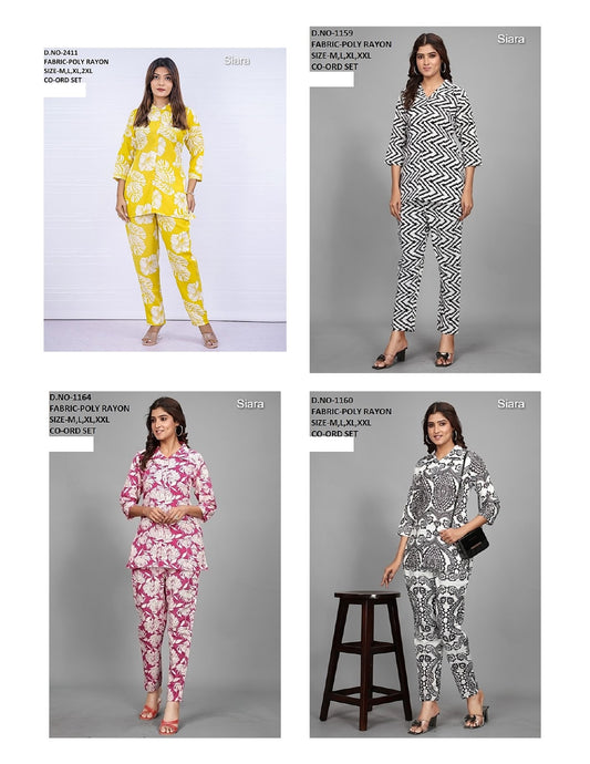 Design 140625 Siara Poly Co Ord Set Supplier Ahmedabad