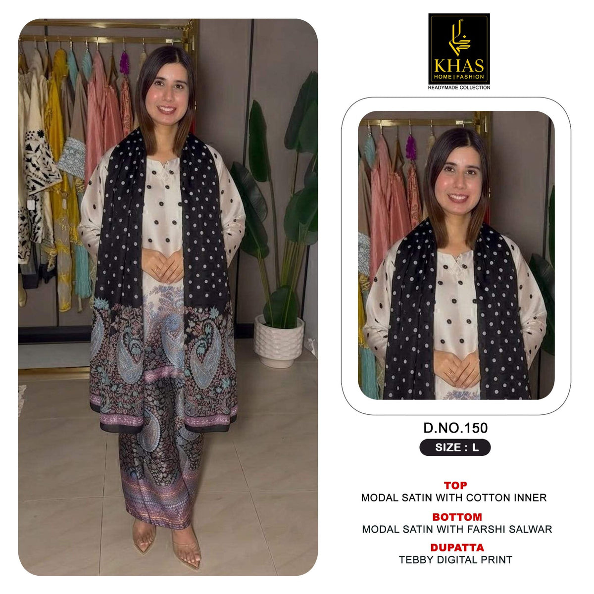 Design 140 To 152 Khas Modal Satin Pakistani Readymade Suits Exporter Gujarat