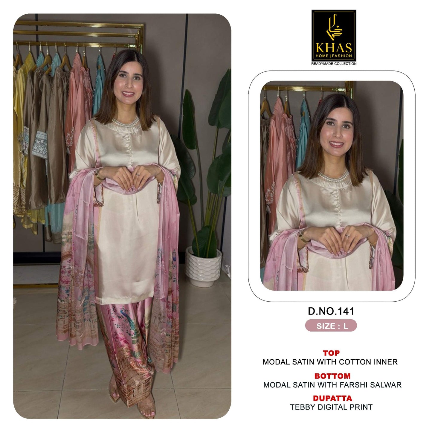 Design 140 To 152 Khas Modal Satin Pakistani Readymade Suits Exporter Gujarat