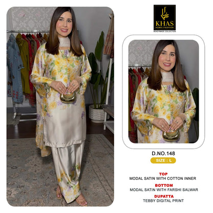 Design 140 To 152 Khas Modal Satin Pakistani Readymade Suits Exporter Gujarat