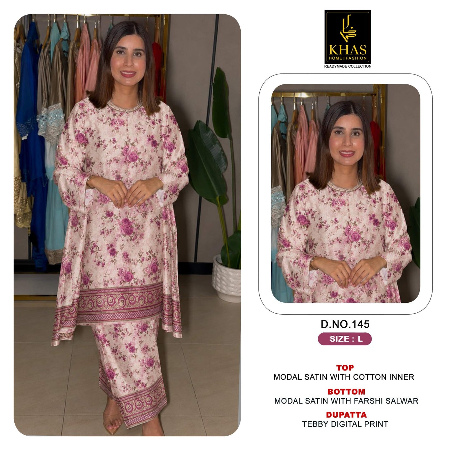 Design 140 To 152 Khas Modal Satin Pakistani Readymade Suits Exporter Gujarat