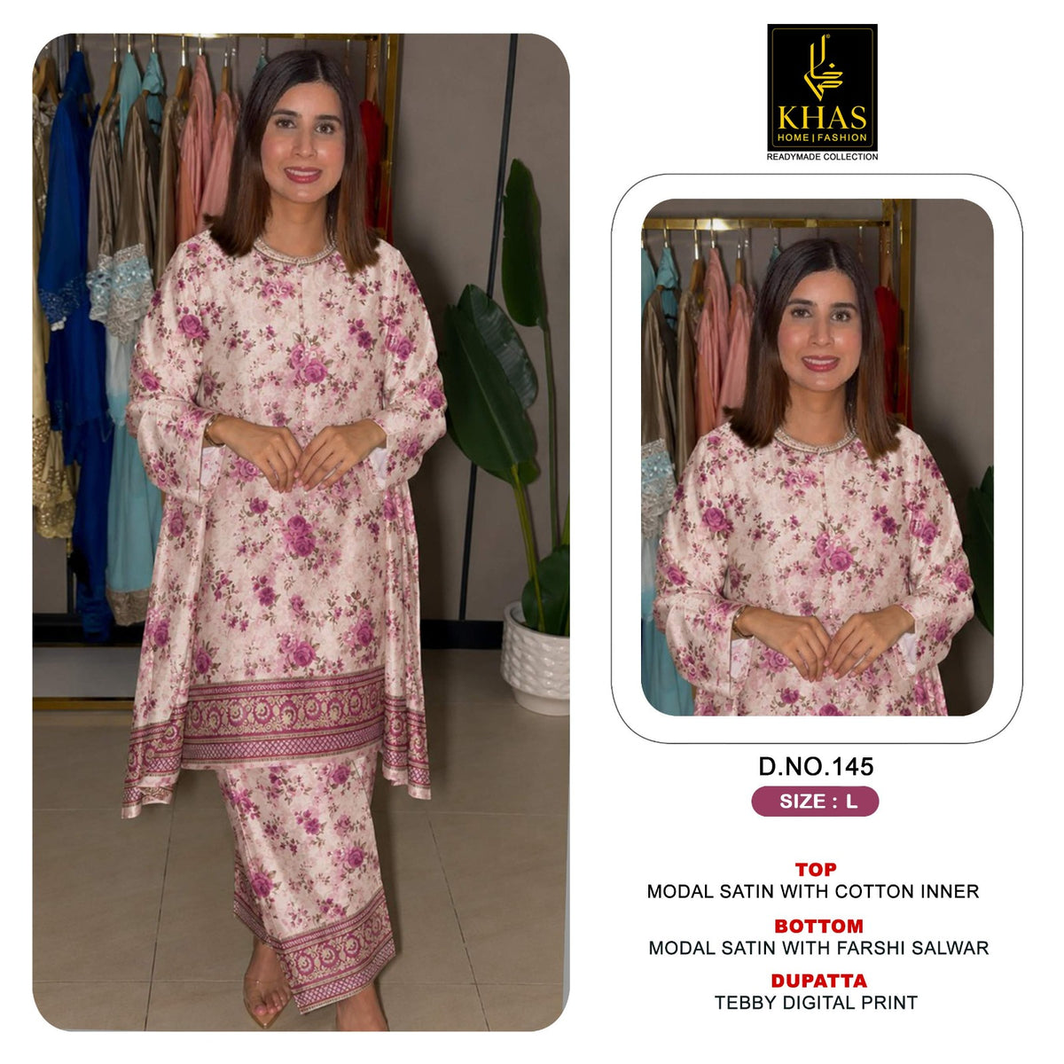 Design 140 To 152 Khas Modal Satin Pakistani Readymade Suits Exporter Gujarat