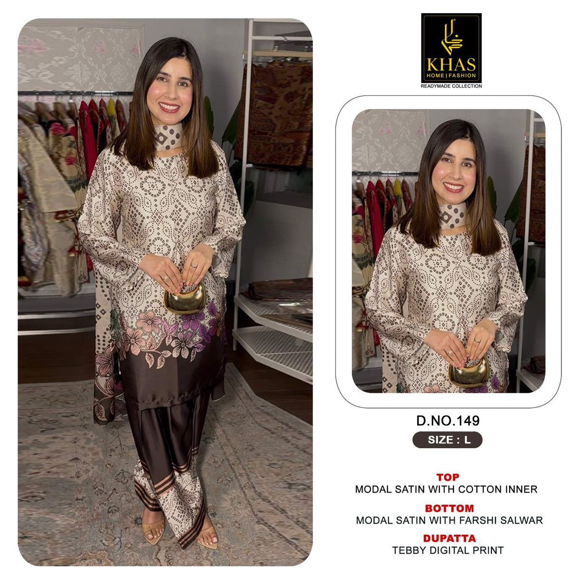 Design 140 To 152 Khas Modal Satin Pakistani Readymade Suits Exporter Gujarat