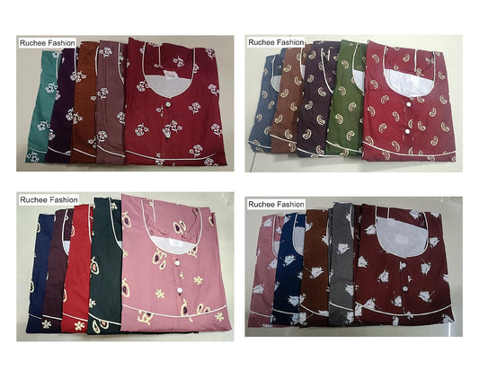 Design 141025 Ruchee Fashion Cotton Night Gowns Supplier India