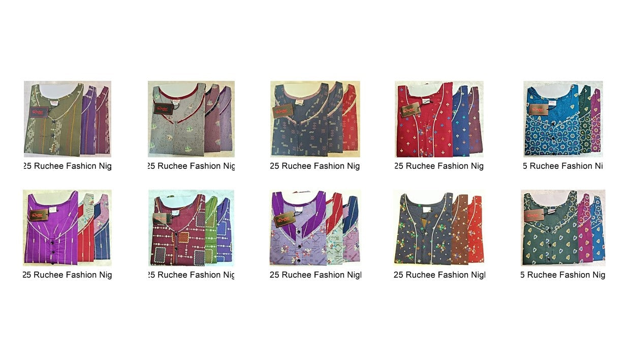 Design 150325 Ruchee Fashion Night Gowns Supplier Gujarat