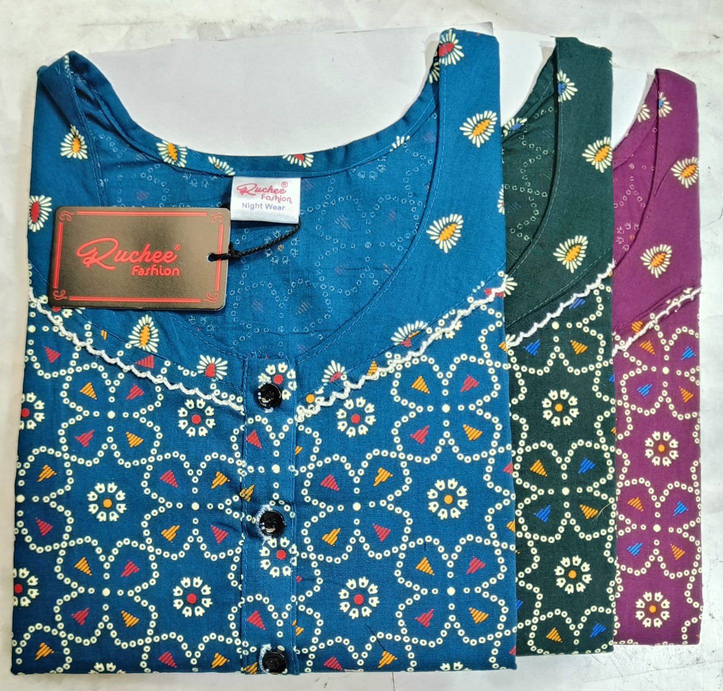 डिज़ाइन 150325 रुची फैशन नाइट गाउन सप्लायर गुजरात