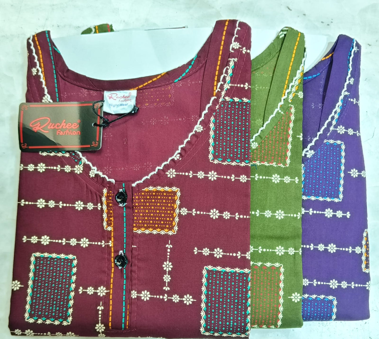 डिज़ाइन 150325 रुची फैशन नाइट गाउन सप्लायर गुजरात