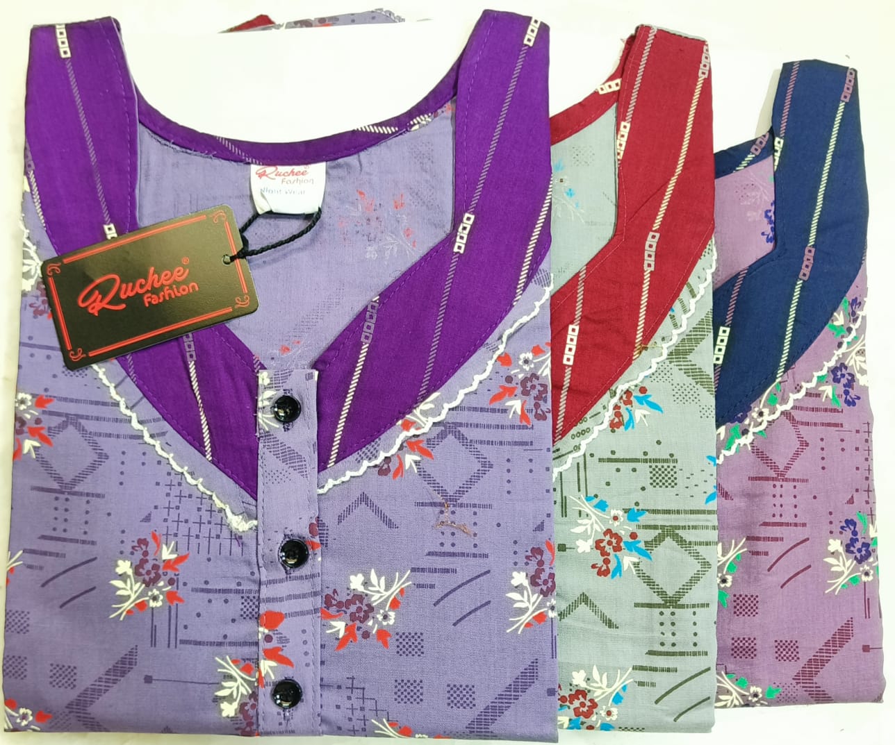 डिज़ाइन 150325 रुची फैशन नाइट गाउन सप्लायर गुजरात