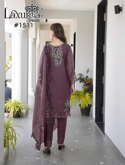 Design 1511 Laxuria Trendz Georgette Pakistani Readymade Suits Wholesale Rate
