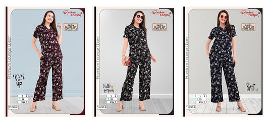 Design 15290 Abc Ruchee Fashion Rayon Co Ord Set Exporter