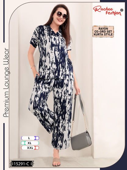 Design 15291 Abc Ruchee Fashion Rayon Co Ord Set Manufacturer Ahmedabad