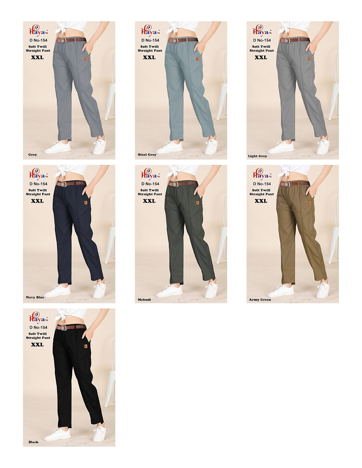 Design 154 Hanso Twill Women Pants Wholesaler Ahmedabad