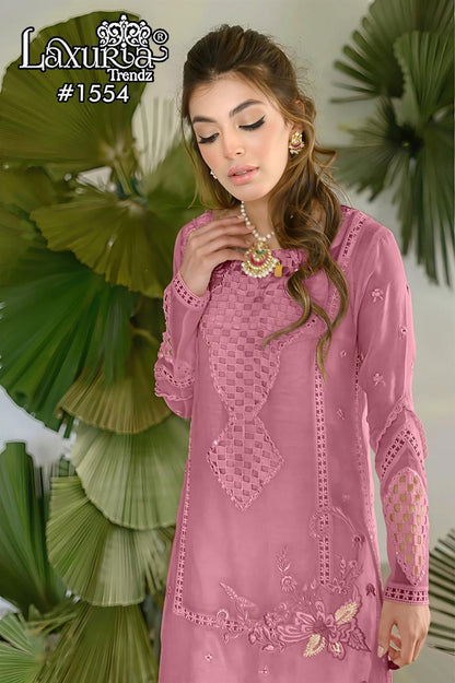 Design 1554 Laxuria Trendz Fox Georgette Pakistani Readymade Suits Exporter