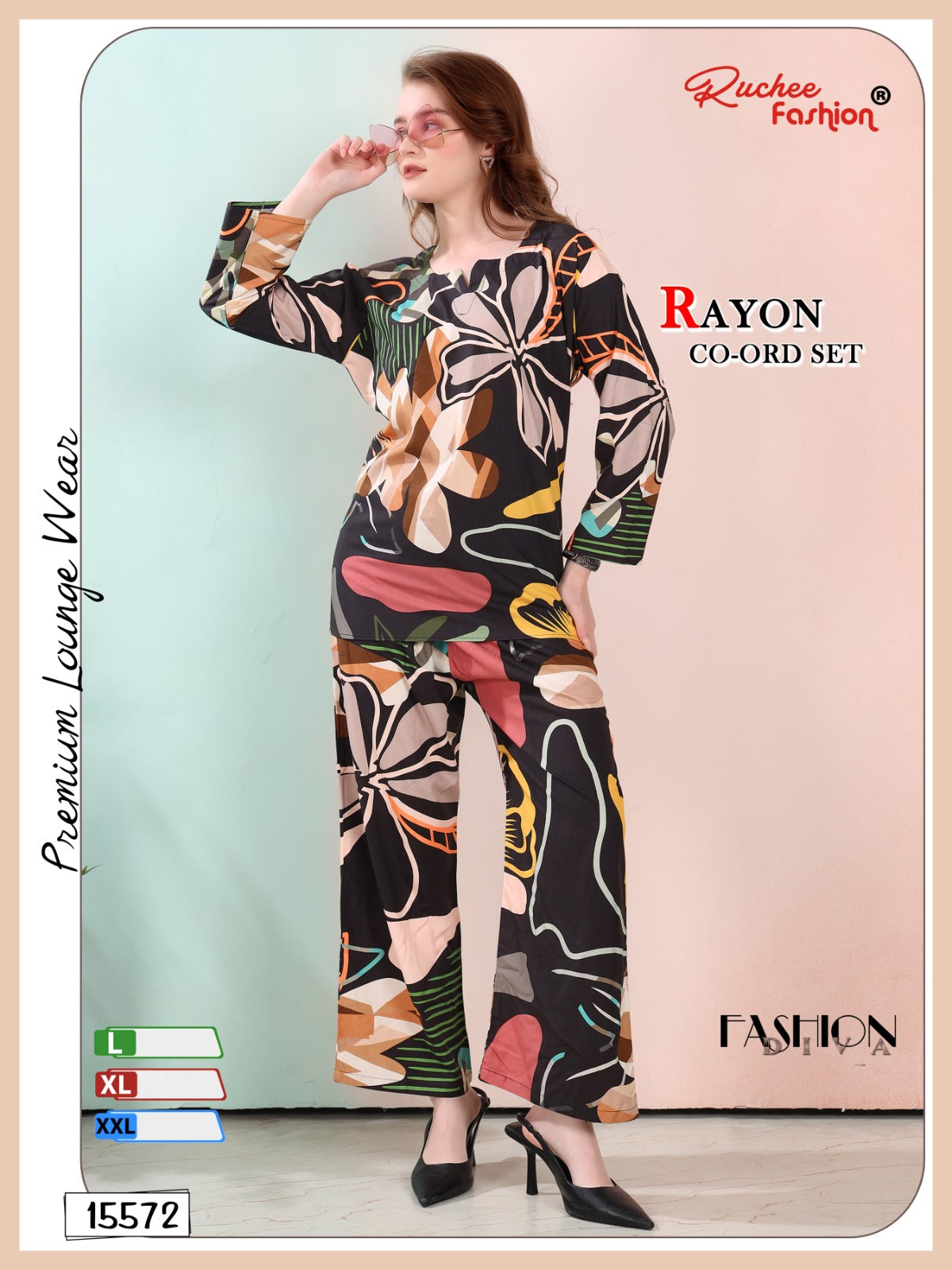 Design 15571-15574 Ruchee Fashion Rayon Co Ord Set Wholesaler Gujarat