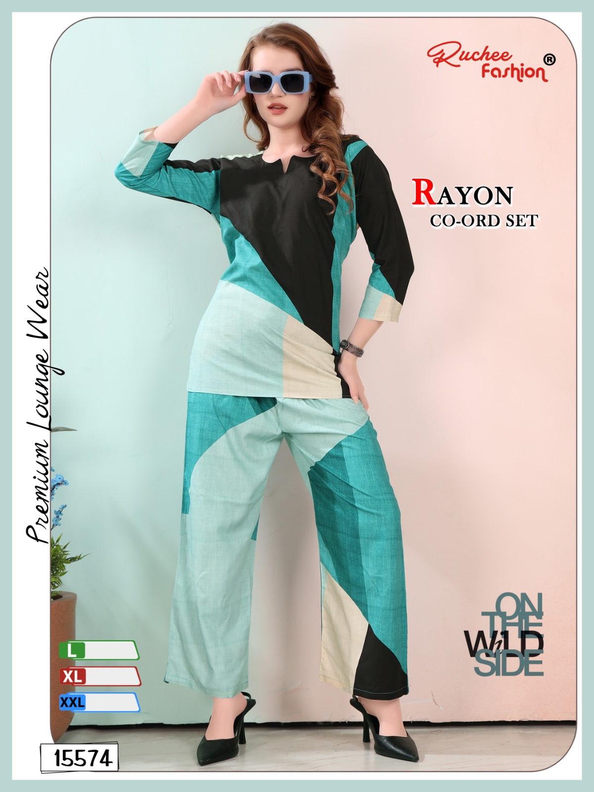 Design 15571-15574 Ruchee Fashion Rayon Co Ord Set Wholesaler Gujarat