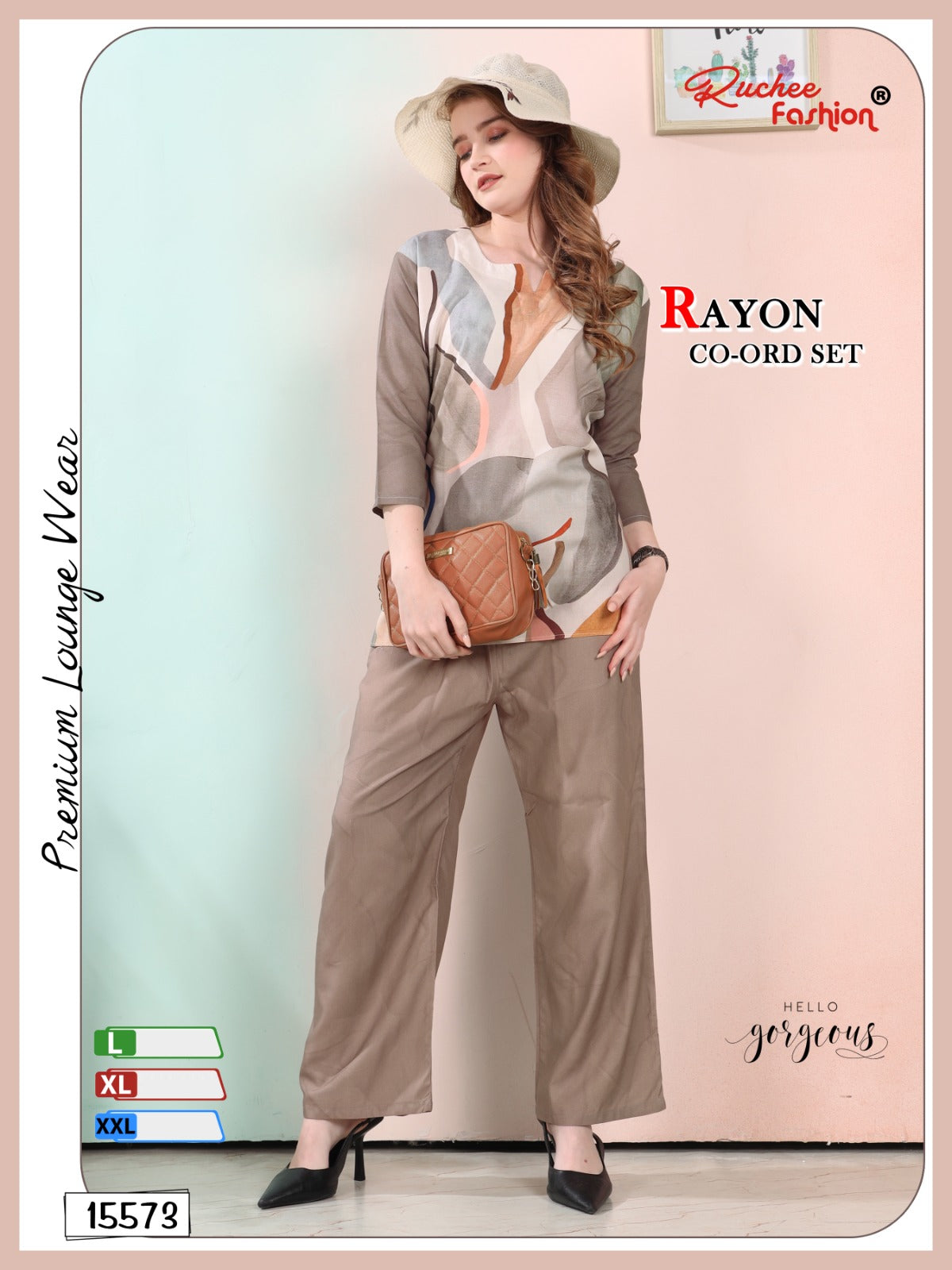 Design 15571-15574 Ruchee Fashion Rayon Co Ord Set Wholesaler Gujarat