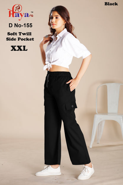 Design 155 Hanso Twill Women Cargo Pants Wholesale Price