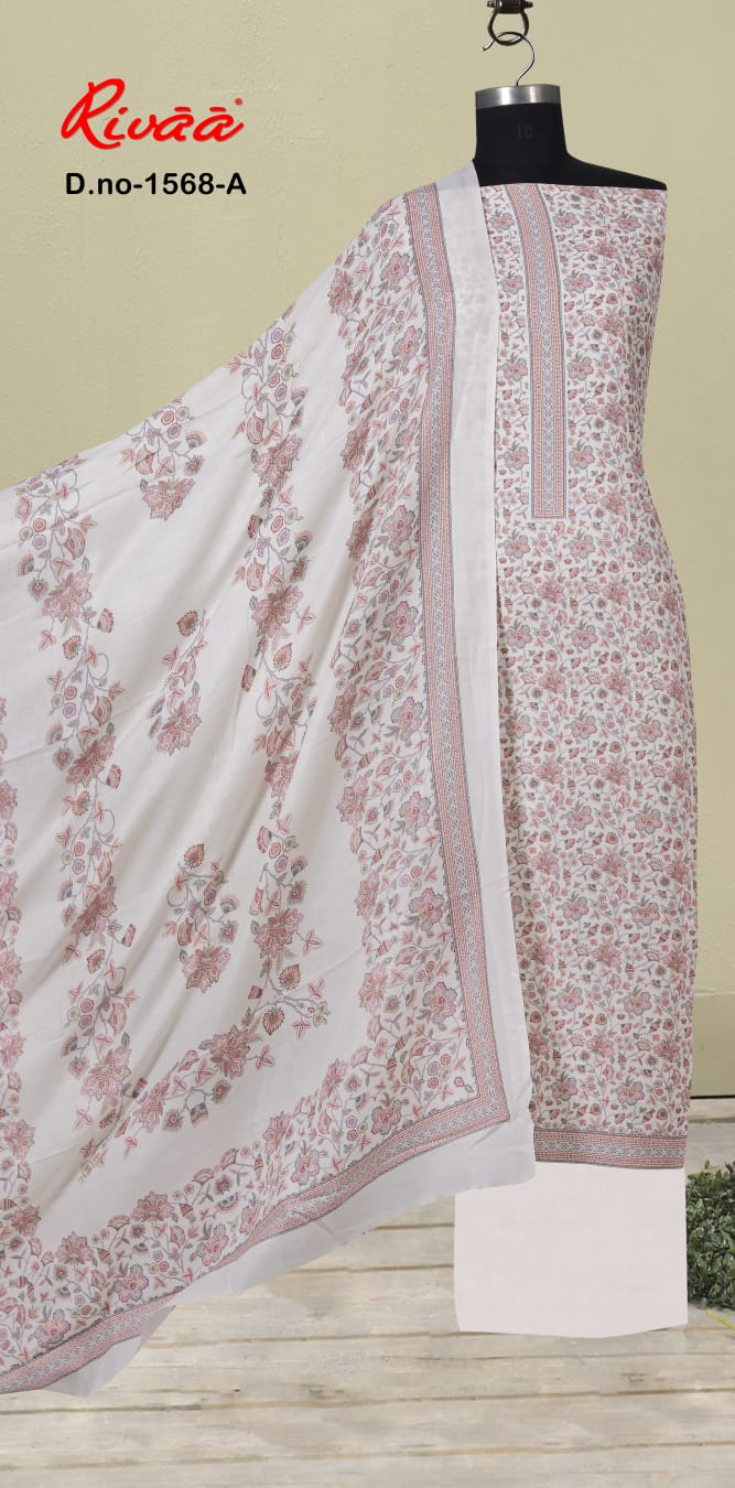 Design 1567 1568 Rivaa Pashmina Suits Wholesaler