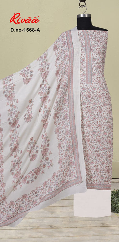 Design 1567 1568 Rivaa Pashmina Suits Wholesaler