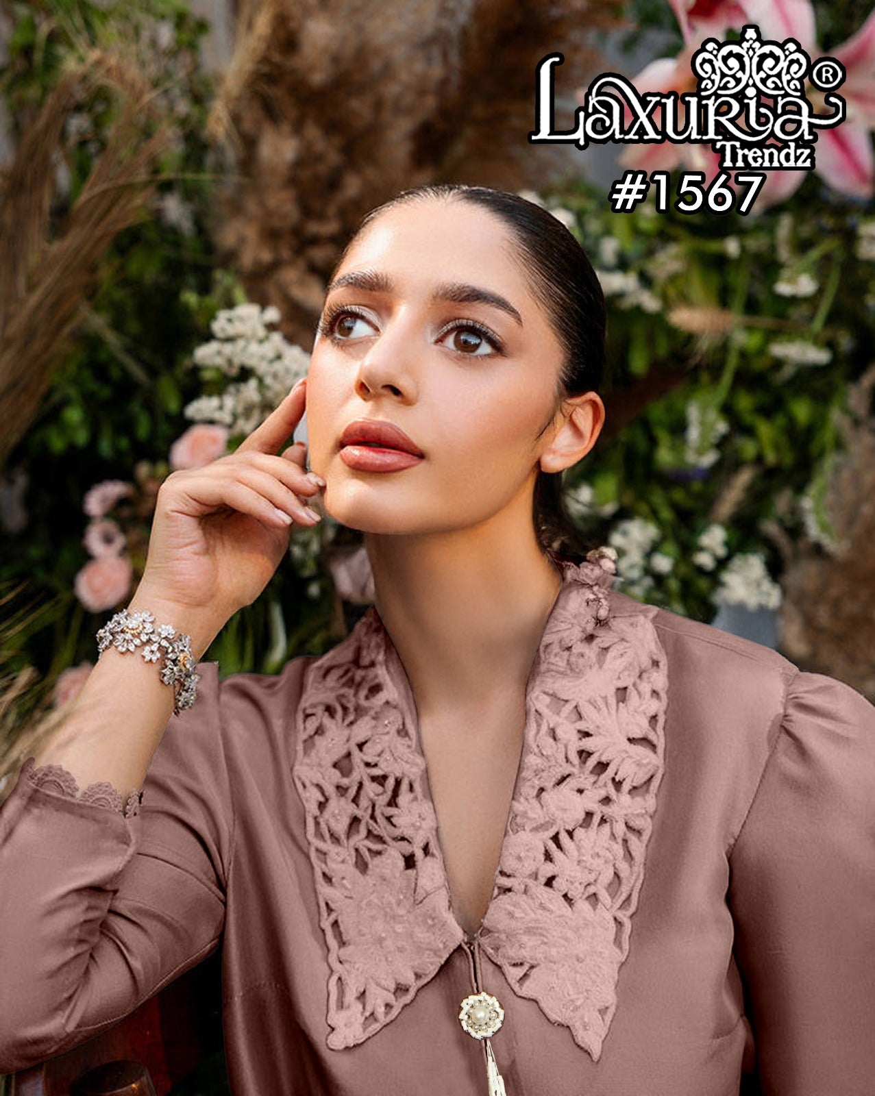 Design 1567 Laxuria Trendz Satin Pakistani Readymade Suits Exporter India