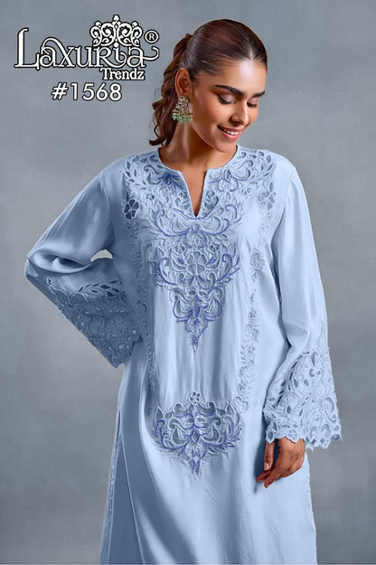 Design 1568 Laxuria Trendz Imported Pakistani Readymade Suits Exporter Ahmedabad