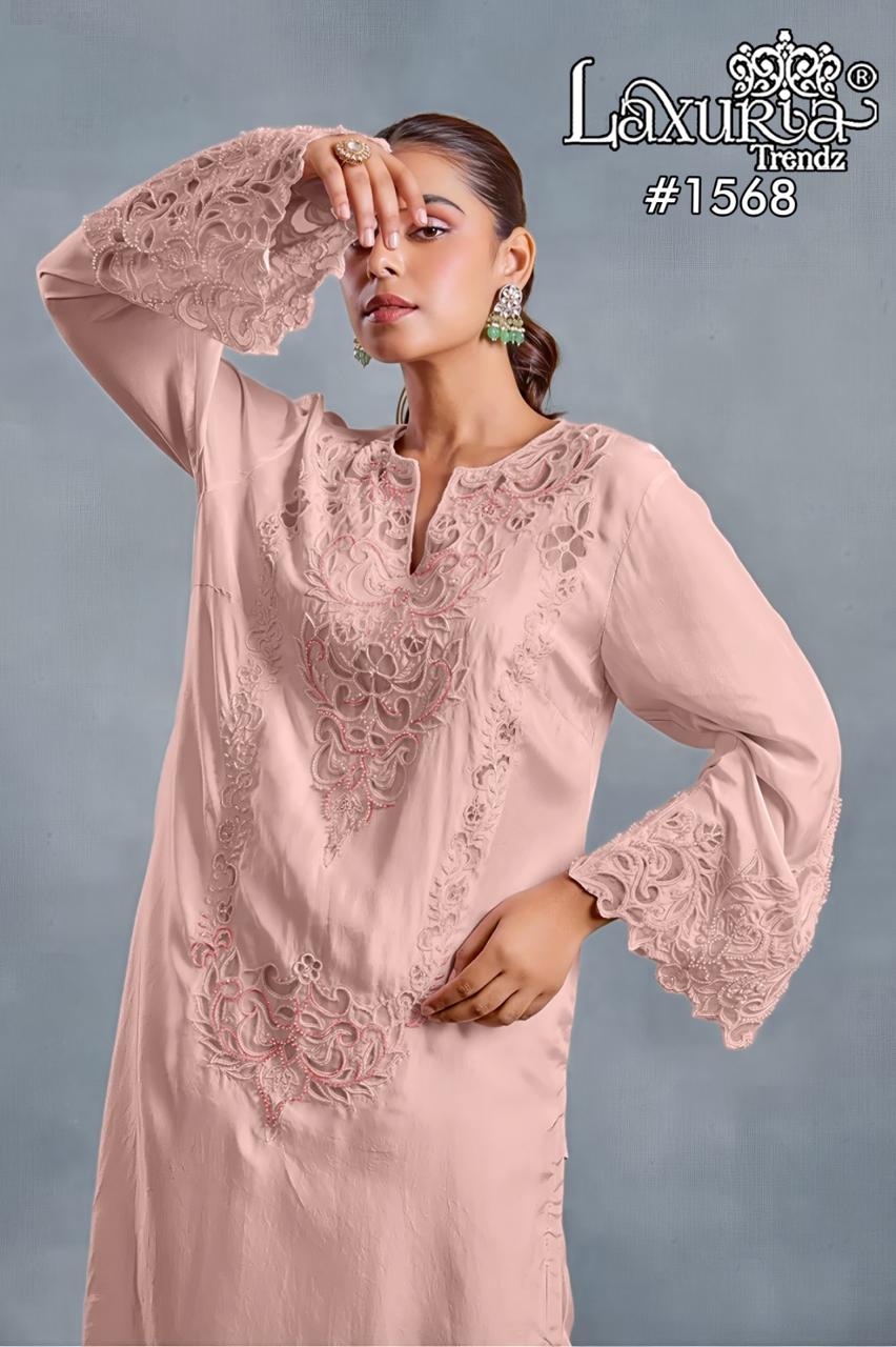 Design 1568 Laxuria Trendz Imported Pakistani Readymade Suits Exporter Ahmedabad