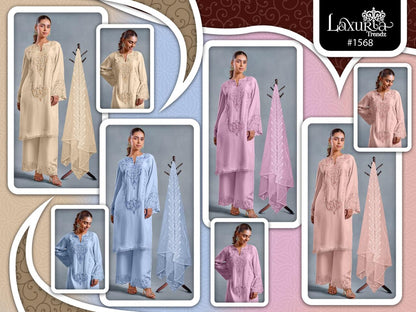 Design 1568 Laxuria Trendz Imported Pakistani Readymade Suits Exporter Ahmedabad
