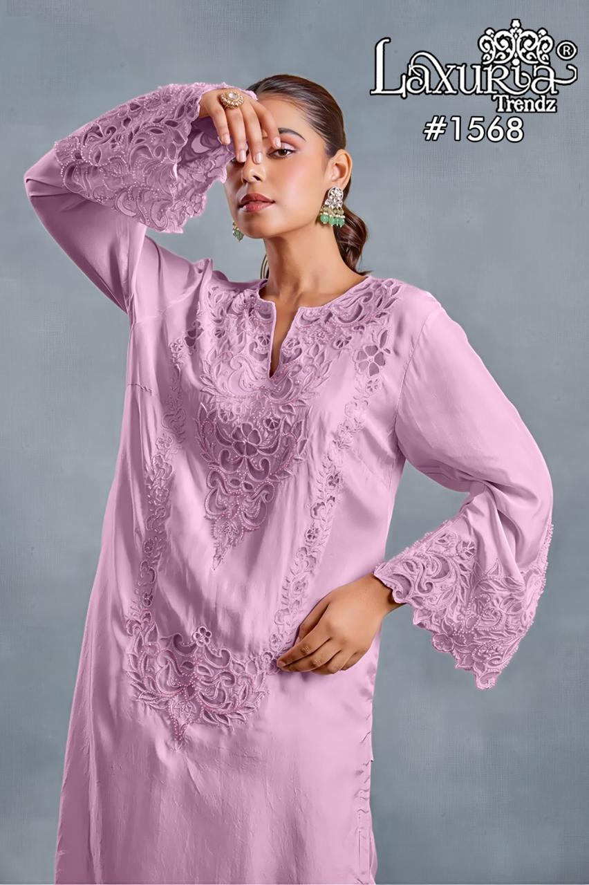 Design 1568 Laxuria Trendz Imported Pakistani Readymade Suits Exporter Ahmedabad