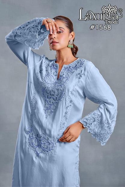 Design 1568 Laxuria Trendz Imported Pakistani Readymade Suits Exporter Ahmedabad