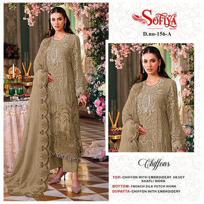 Design 156 Sofiya Chiffon Pakistani Salwar Suits Wholesale Rate