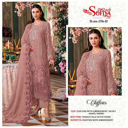 Design 156 Sofiya Chiffon Pakistani Salwar Suits Wholesale Rate
