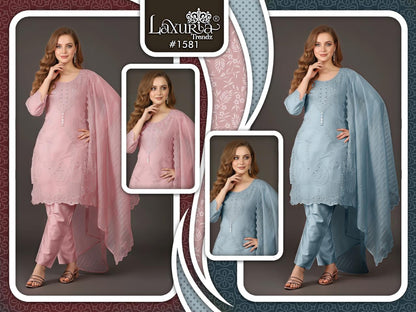 Design 1581 Laxuria Trendz Pakistani Readymade Suits Supplier Gujarat