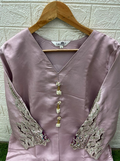 Design 1592 Laxuria Trendz Satin Pakistani Readymade Suits Wholesale