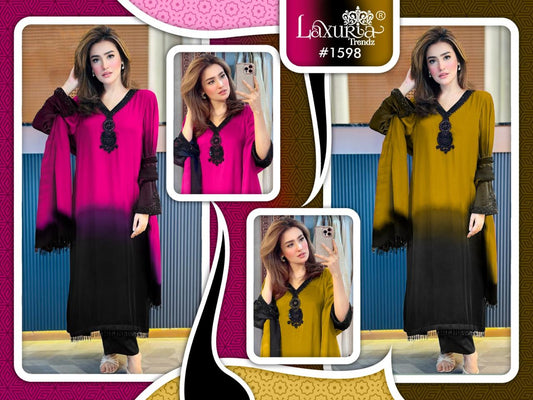 Design 1598 Laxuria Trendz Viscose Pakistani Readymade Suits Wholesaler India