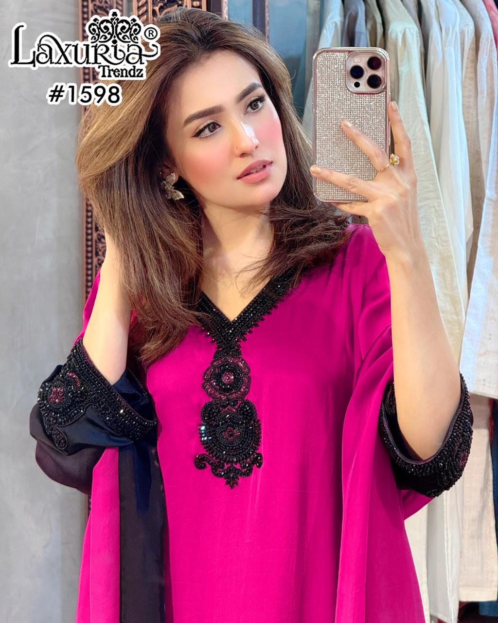 Design 1598 Laxuria Trendz Viscose Pakistani Readymade Suits Wholesaler India