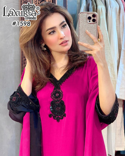 Design 1598 Laxuria Trendz Viscose Pakistani Readymade Suits Wholesaler India