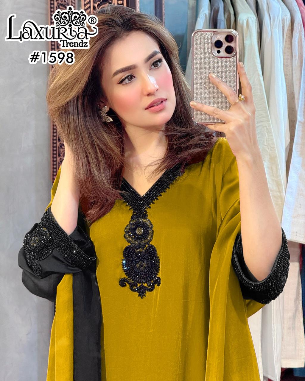 Design 1598 Laxuria Trendz Viscose Pakistani Readymade Suits Wholesaler India